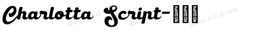 Charlotta Script字体转换